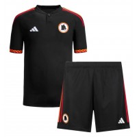 Camiseta AS Roma Romelu Lukaku #90 Tercera Equipación Replica 2023-24 para niños mangas cortas (+ Pantalones cortos)